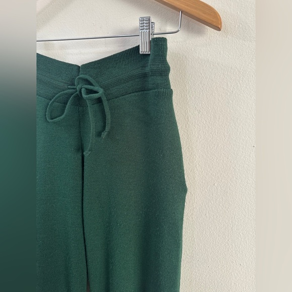 PRETTYLITTLETHING Loose Knit Forest Green Joggers SIZE SMALL Stretch Cozy Winter - Picture 3 of 6